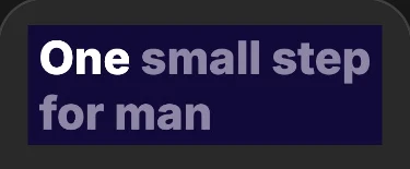 Indigo caption style